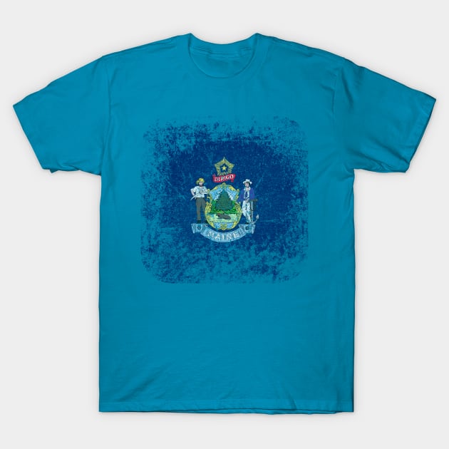 Maine State Flag T-Shirt by big_owl